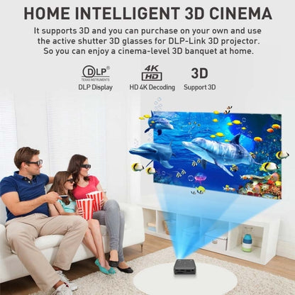 P11 4K HD DLP Mini 3D Projector 4G + 32G Smart Micro Convenient Projector, US Plug, UK Plug, EU Plug, AU Plug