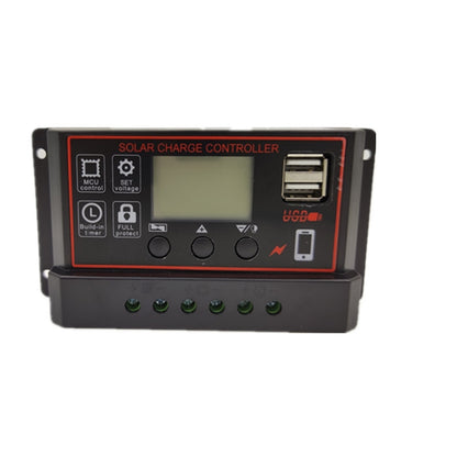 12V24V Simple Solar Controller Light Time Control Solar Charge And Discharge Controller With USB, 10A, 20A, 30A