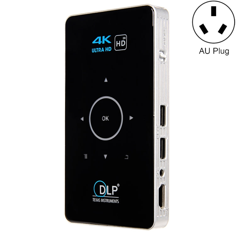 C6 1G+8G Android System Intelligent DLP HD Mini Projector Portable Home Mobile Phone Projector，, US Plug  (Black), EU Plug (Black), UK Plug (Black), AU Plug (Black), US Plug (White), EU Plug (White), UK Plug (White), AU Plug (White)