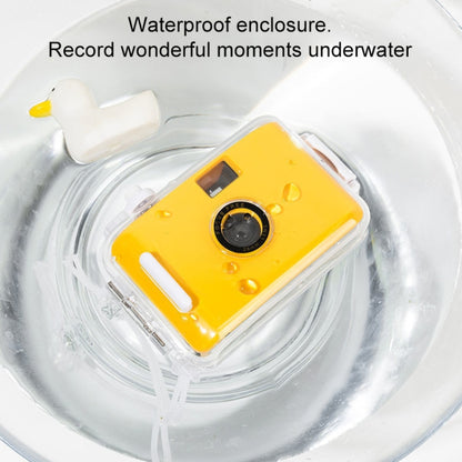 Cute Retro Film Waterproof Shockproof Camera With Disposable Film, All White Shell, Black White Shell, Yellow White Shell, Light Pink White Shell, Sky Blue White Shell