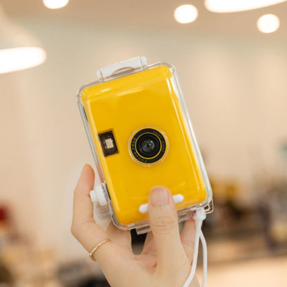 Cute Retro Film Waterproof Shockproof Camera With Disposable Film, All White Shell, Black White Shell, Yellow White Shell, Light Pink White Shell, Sky Blue White Shell