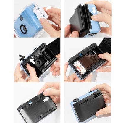 Cute Retro Film Waterproof Shockproof Camera With Disposable Film, All White Shell, Black White Shell, Yellow White Shell, Light Pink White Shell, Sky Blue White Shell