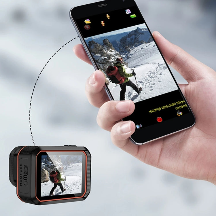 SC002-12 4K Outdoor Sports Camera WiFi Diving Waterproof Mini Camera, Black