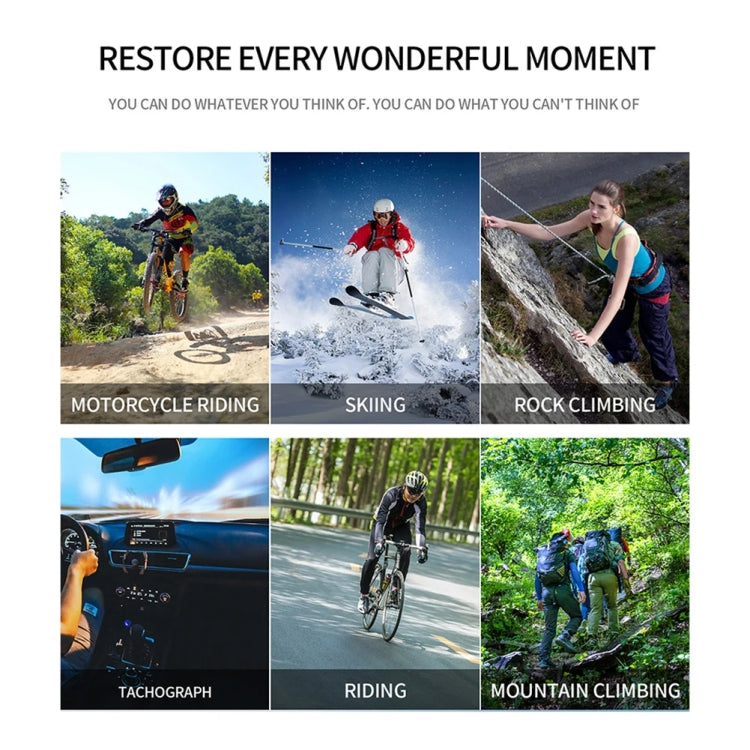 SC002-12 4K Outdoor Sports Camera WiFi Diving Waterproof Mini Camera, Black