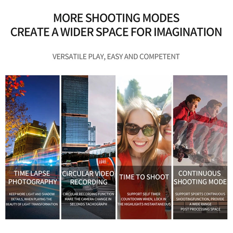 SC002-12 4K Outdoor Sports Camera WiFi Diving Waterproof Mini Camera, Black