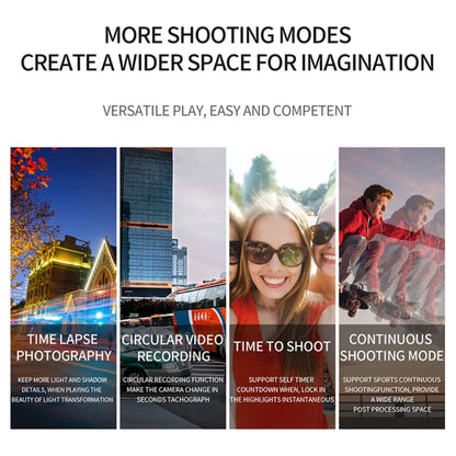 SC002-12 4K Outdoor Sports Camera WiFi Diving Waterproof Mini Camera, Black