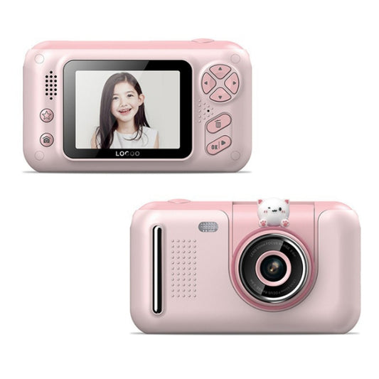 2.4 Inch Children HD Reversible Photo SLR Camera, Pink, Yellow Blue, Pink With Bracket, Yellow Blue With Bracket, Pink + 8G Memory Card + Card Reader, Pink + 16G Memory Card + Card Reader, Pink + 32G Memory Card + Card Reader
