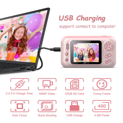 2.4 Inch Children HD Reversible Photo SLR Camera, Pink, Yellow Blue, Pink With Bracket, Yellow Blue With Bracket, Pink + 8G Memory Card + Card Reader, Pink + 16G Memory Card + Card Reader, Pink + 32G Memory Card + Card Reader���������������������������...