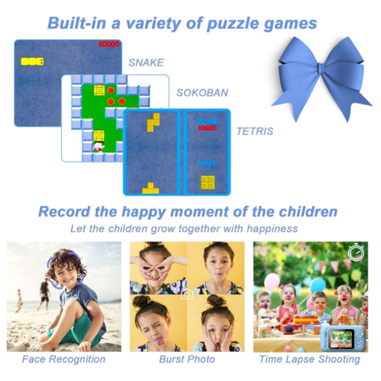 2.4 Inch Children HD Reversible Photo SLR Camera, Pink, Yellow Blue, Pink With Bracket, Yellow Blue With Bracket, Pink + 8G Memory Card + Card Reader, Pink + 16G Memory Card + Card Reader, Pink + 32G Memory Card + Card Reader���������������������������...