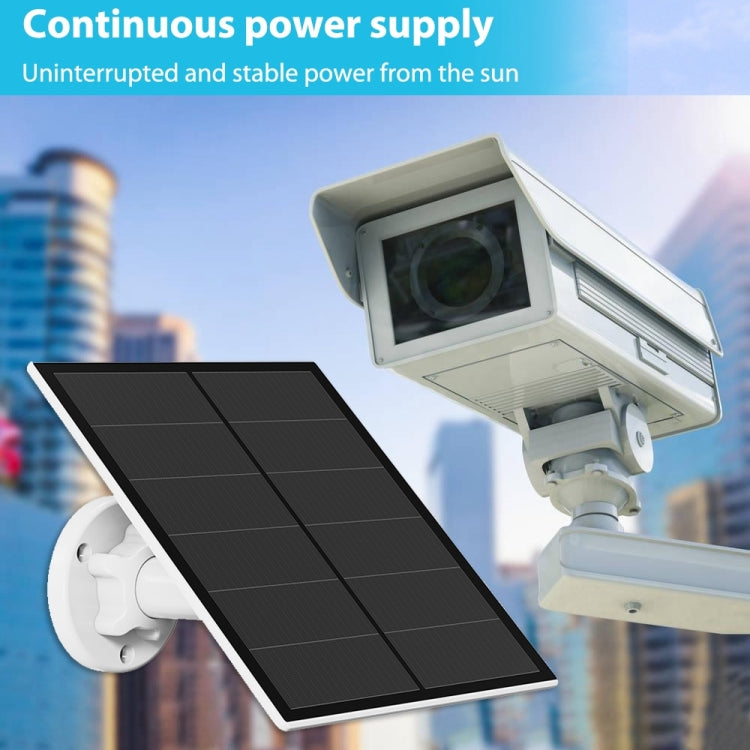 5W Monocrystalline Silicon Outdoor Camera Solar Panel Support USB&Type-C/USB-C Interface