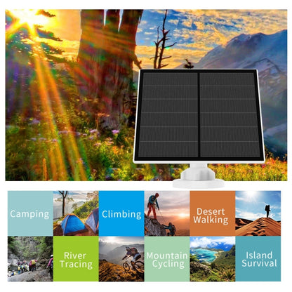 5W Monocrystalline Silicon Outdoor Camera Solar Panel Support USB&Type-C/USB-C Interface