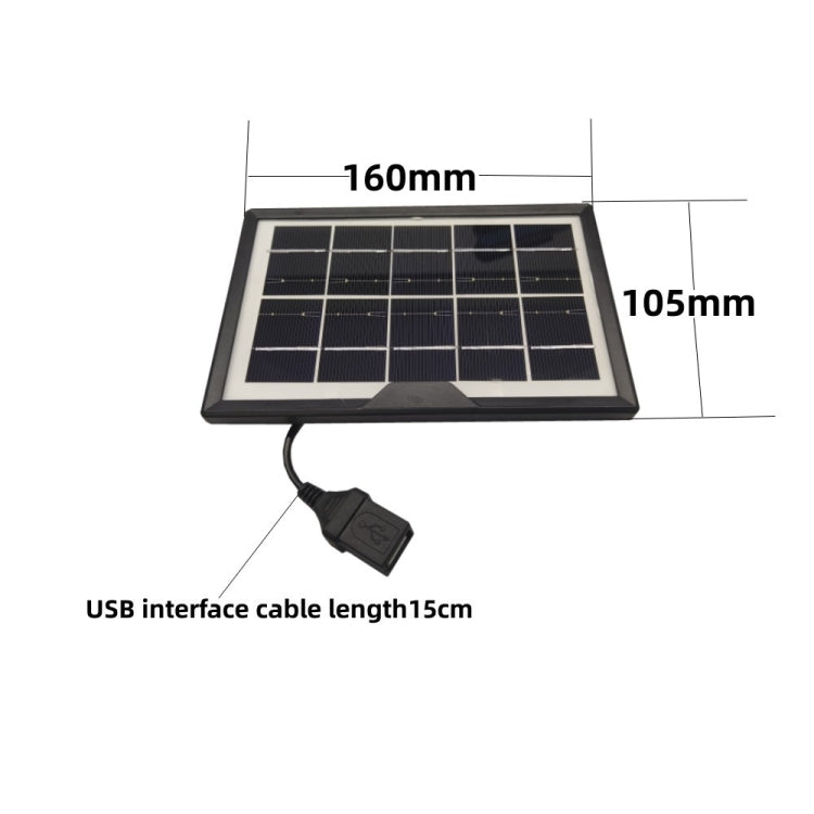 Small Table Lamp Flashlight With USB Female Head 5V/1.8W Solar Panel, Solar Panel