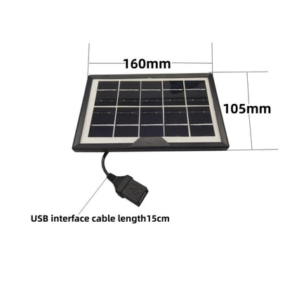 Small Table Lamp Flashlight With USB Female Head 5V/1.8W Solar Panel, Solar Panel