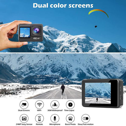 WIFI Color Dual-Screen HD 4K Video Outdoor Waterproof Sports Camera, Q60AR