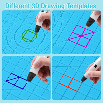 3D Printing Pen Copy Silicone DIY Painting Template Mat, Blue, Green, Transparent, Blue Large, Green Large, Transparent Large