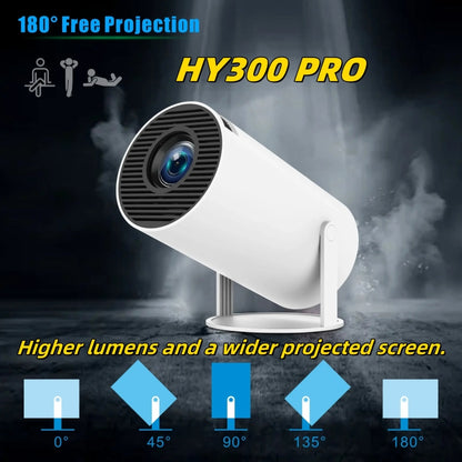 HY300 PRO Smart Projector Android 11.0 System 160 Lumen Portable Projector, EU Plug, US Plug, UK Plug, AU Plug