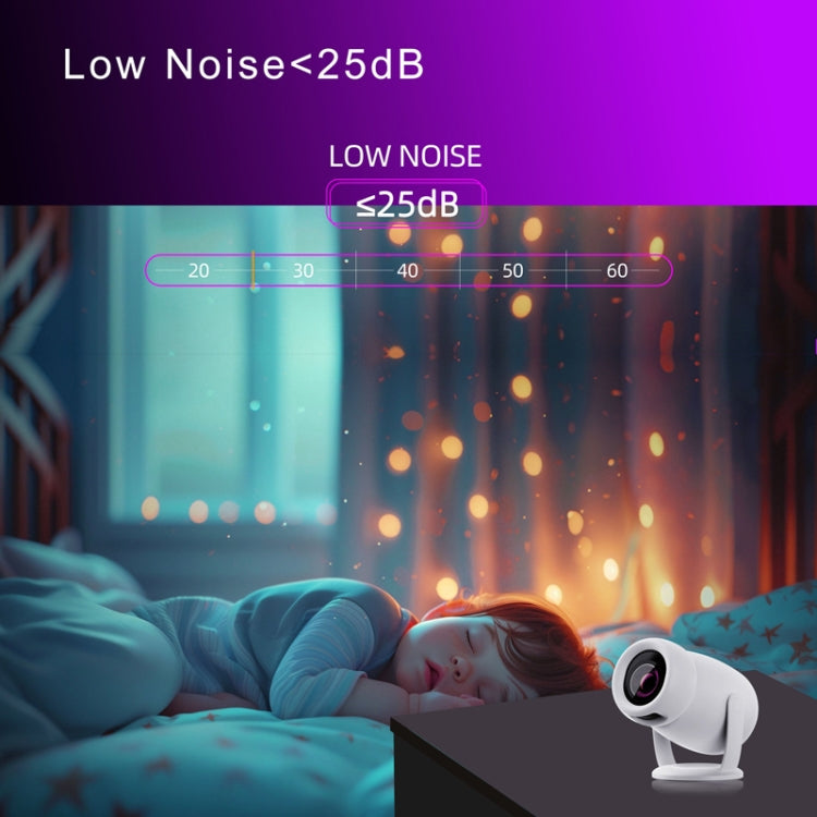 HY400 Android 12.0 System Intelligent Projector Portable Family Projector, US Plug, EU Plug, UK Plug, AU Plug