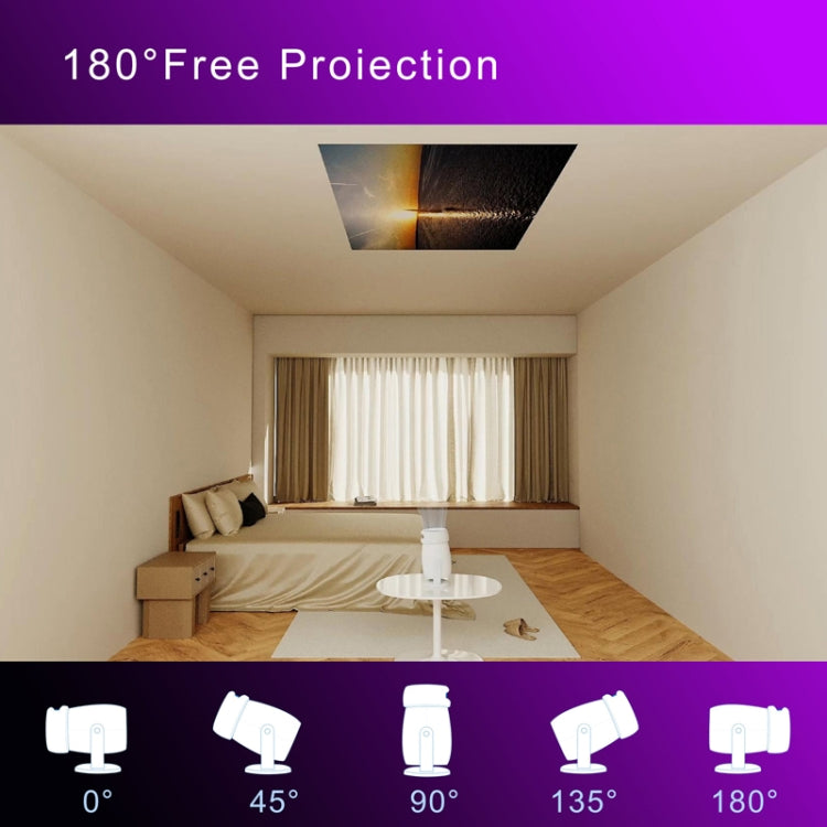 HY400 Android 12.0 System Intelligent Projector Portable Family Projector, US Plug, EU Plug, UK Plug, AU Plug
