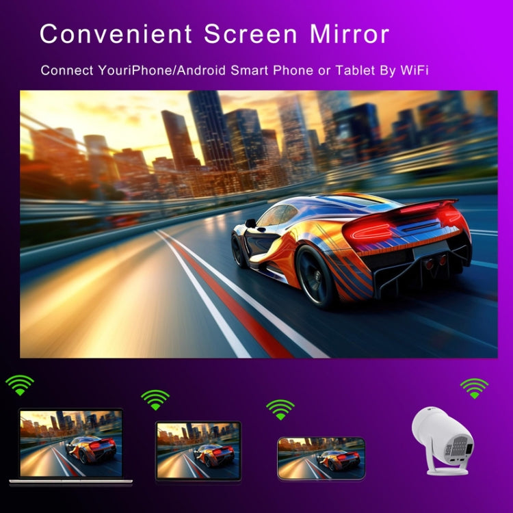 HY400 Android 12.0 System Intelligent Projector Portable Family Projector, US Plug, EU Plug, UK Plug, AU Plug