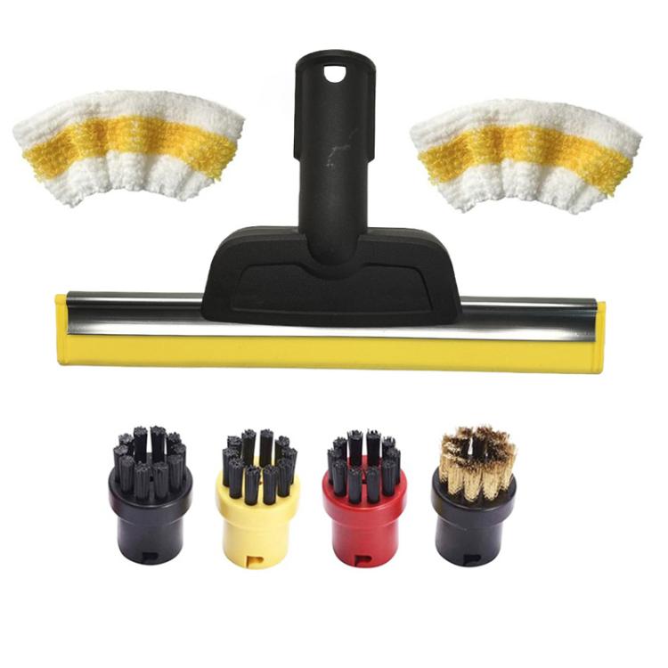 For Karcher SC2 / SC3 / SC4 / SC5 / CTK10 / CTK20 Steam Cleaner Glass Mirror Cleaning Nozzle Wiper Accessories 2.863-025.0, 1 Scraper+2 Covers, 1 Scraper+2 Covers+4 Brushes, Single Scraper