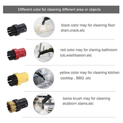 For Karcher SC2 / SC3 / SC4 / SC5 / CTK10 / CTK20 Steam Cleaner Glass Mirror Cleaning Nozzle Wiper Accessories 2.863-025.0, 1 Scraper+2 Covers, 1 Scraper+2 Covers+4 Brushes, Single Scraper