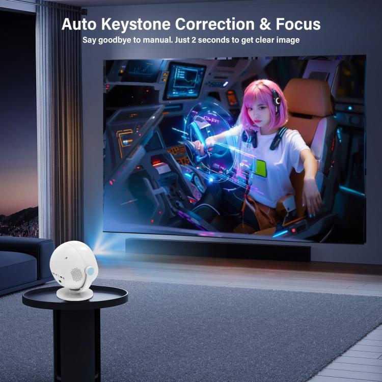 5G Dual-Band 4K High-Definition Intelligent Ball Android Projector, US Plug, EU Plug, UK Plug, AU Plug