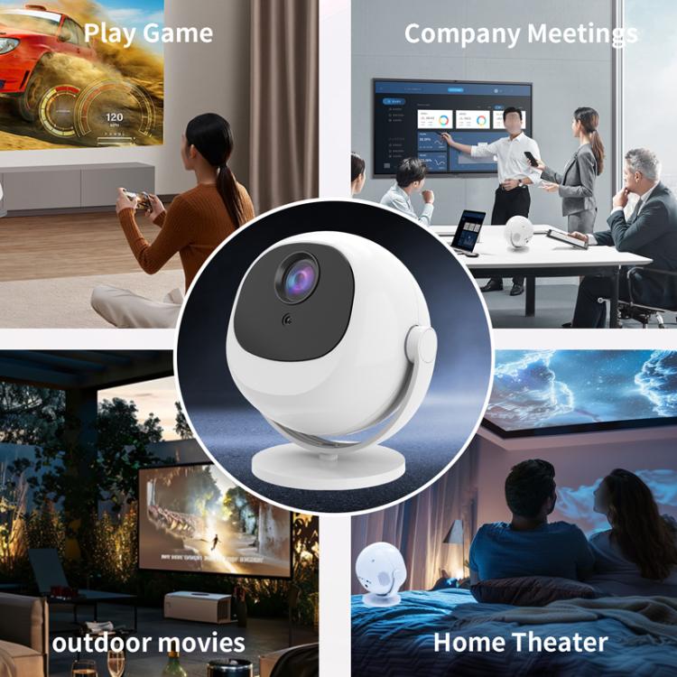 5G Dual-Band 4K High-Definition Intelligent Ball Android Projector, US Plug, EU Plug, UK Plug, AU Plug