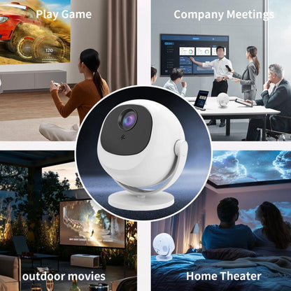 5G Dual-Band 4K High-Definition Intelligent Ball Android Projector, US Plug, EU Plug, UK Plug, AU Plug