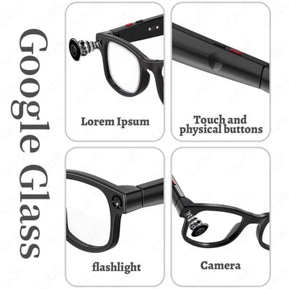 AIMB-G1 Smart Glasses with 5MP Camera & Real-Time AI Translation 1080P Stabilized Video, 3 Lens Kit, AIMB-G1