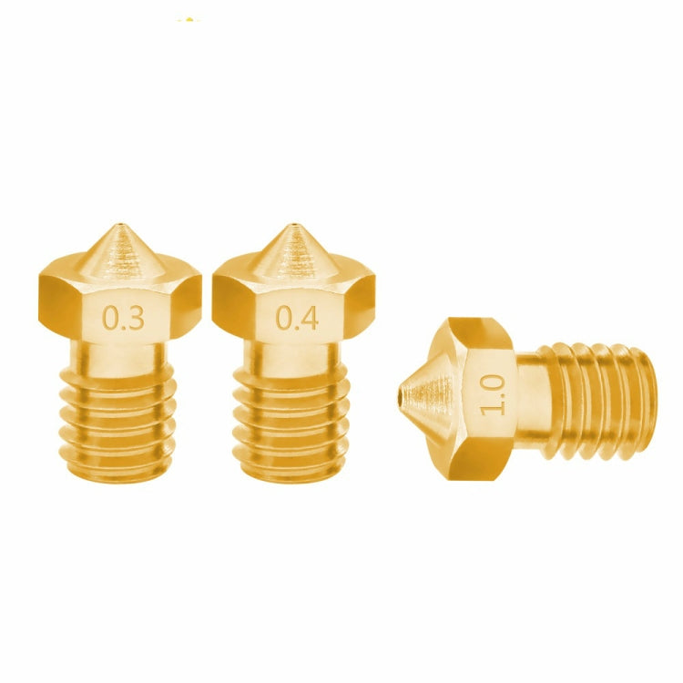 8 PCS Bugatti 3D Printer Accessories E3D-V5 V6 Nozzle M6 Thread Consumables Hot Nozzle, 1.75/0.2mm, 1.75/0.25mm, 1.75/0.3mm, 1.75/0.35mm, 1.75/0.4mm, 1.75/0.5mm, 1.75/0.6mm, 1.75/0.8mm, 1.75/1.0mm, 3/0.2mm, 3/0.3mm, 3/0.4mm, 3/0.5mm, 3/0.6mm, 3/0.8mm  ...