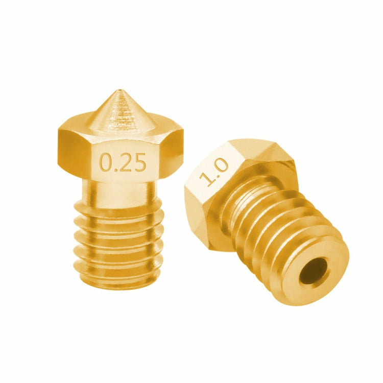 8 PCS Bugatti 3D Printer Accessories E3D-V5 V6 Nozzle M6 Thread Consumables Hot Nozzle, 1.75/0.2mm, 1.75/0.25mm, 1.75/0.3mm, 1.75/0.35mm, 1.75/0.4mm, 1.75/0.5mm, 1.75/0.6mm, 1.75/0.8mm, 1.75/1.0mm, 3/0.2mm, 3/0.3mm, 3/0.4mm, 3/0.5mm, 3/0.6mm, 3/0.8mm  ...