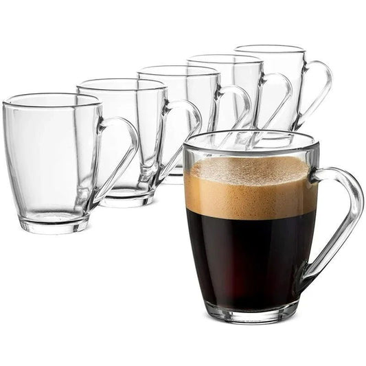 6pc Glass Mugs 310ml