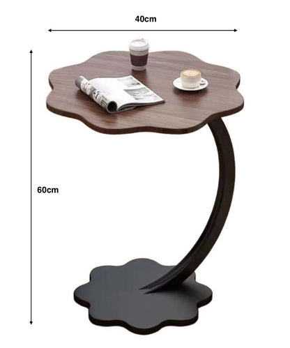 C-shaped Couch Side Table Flower Design
