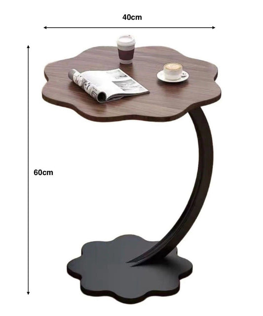 C-shaped Couch Side Table Flower Design