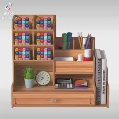 Multi-functional Wooden Desktop Organizer  - Design 7 and 8