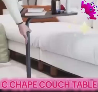 C-Shaped Couch Side Table Rectangle